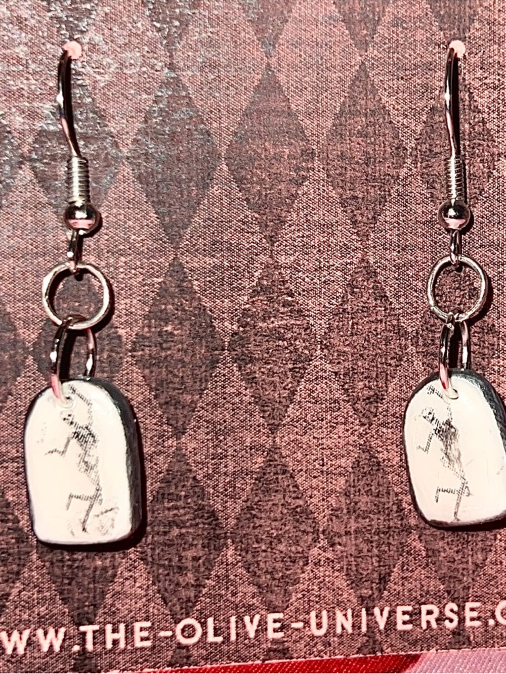 Dancing Skeleton Greyscale Mini Arch Earrings Collection | Retrowave Charms